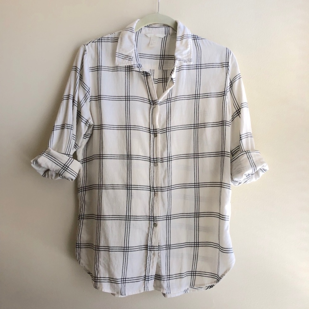H&M Plaid Button-Up